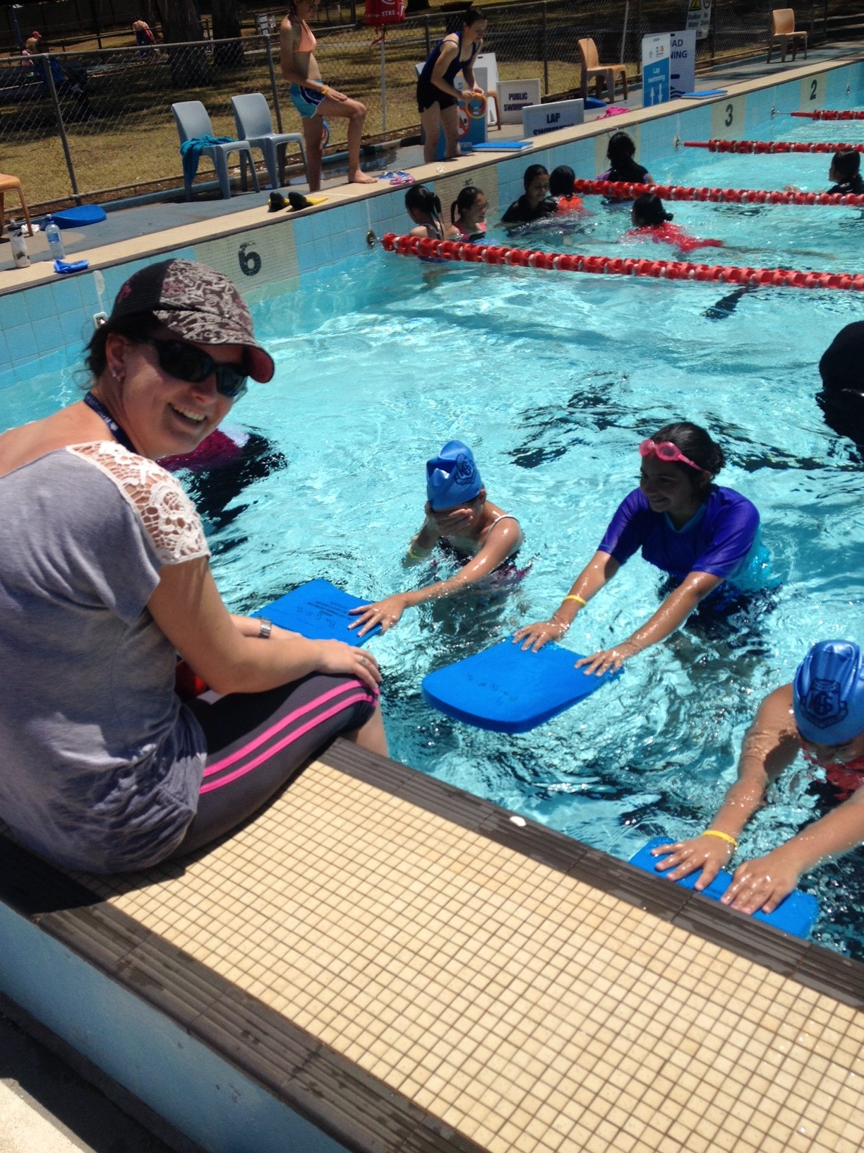 Student with their teacher at Swim School